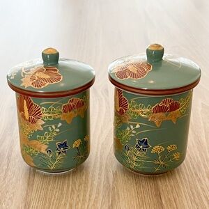 Beautiful Porcelain Kutani Ware Teacup Set